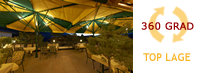 360&deg; Ansicht von der Hotelbar auf die Terrasse
