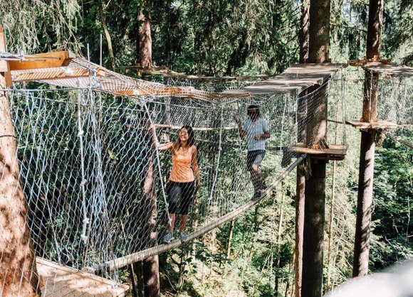 Spaß im Baumparcours