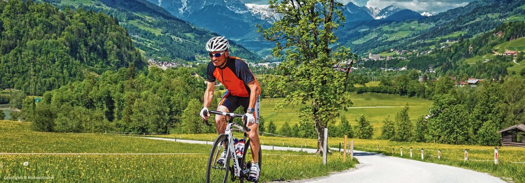 Auf einer Radtour unterwegs mit dem Straßenrad rund um St. Johann im Pongau