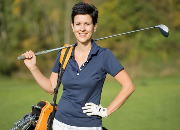 Am Golfplatz St. Johann ist das Loch Nr. 4 der Lieblingsplatz von Sylvia Unterkofler, Ihrer Gastgeberin