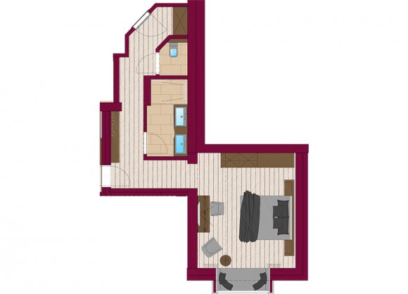 Room plan double room "mountain view"
