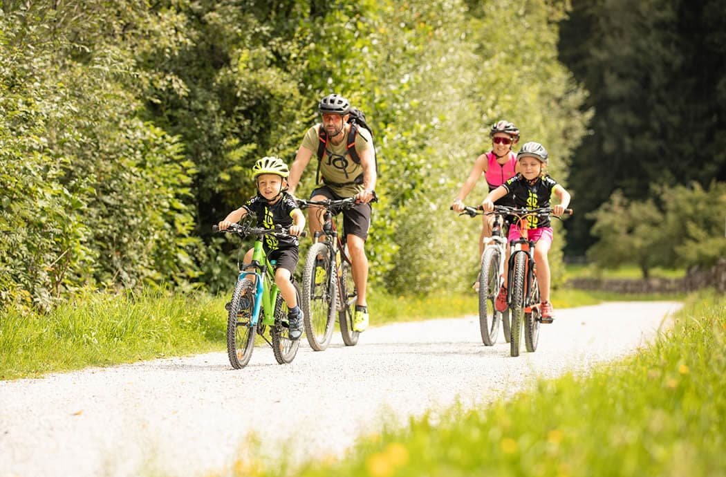 Etappe entlang am Tauernradweg in St. Johann in Salzburg - Teil des Alpe Adria Radwegs