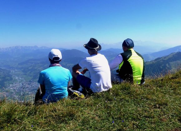 Rast nach einer Mountainbike-Tour mit Toni Unterkofler